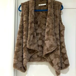 Faux fur vest.